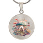Almost Sold Out - Mushroom Necklace - Circle Luxury Necklace