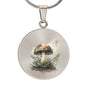 Almost Sold Out - Mushroom Necklace - Circle Luxury Necklace