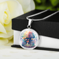 Almost Sold Out - Rainbow Mushroom Cottage Necklace - Circle Luxury Necklace