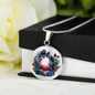 Almost Sold Out - Cranberry Mushroom Forest Necklace - Circle Luxury Necklace