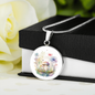 Almost Sold Out - Purple & Blue Mushroom Bubble Garden Necklace - Circle Luxury Necklace