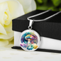 Almost Sold Out - Rainbow Mushroom Clouds Necklace - Circle Luxury Necklace