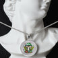 Almost Sold Out - Mushroom Green Leaf Garden Necklace - Circle Luxury Necklace