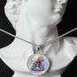 Almost Sold Out - Rainbow Mushroom Cottage Necklace - Circle Luxury Necklace