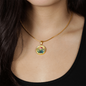 Almost Sold Out - Mushroom Garden Necklace - Circle Luxury Necklace