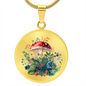 Almost Sold Out - Mushroom Garden Necklace - Circle Luxury Necklace