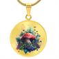 Almost Sold Out - Majestic Mushroom Garden Necklace - Circle Luxury Necklace