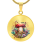 Almost Sold Out - Mushroom Necklace - Circle Luxury Necklace