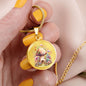 Almost Sold Out - Multi-Colored Floral Mushroom Cottage Necklace - Circle Luxury Necklace