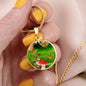 Almost Sold Out - Mushroom Butterfly Garden Necklace - Luxury Circle Necklace