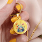 Almost Sold Out - Multi- Colored Florals Mushroom Garden Necklace - Circle Luxury Necklace
