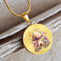 Almost Sold Out - Multi-Colored Floral Mushroom Cottage Necklace - Circle Luxury Necklace