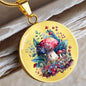 Almost Sold Out - Botanical Mushroom Garden Necklace - Circle Luxury Necklace