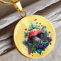 Almost Sold Out - Majestic Mushroom Garden Necklace - Circle Luxury Necklace