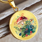 Almost Sold Out - Mushroom Garden Necklace - Circle Luxury Necklace