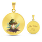 Almost Sold Out - Dark Green Mushroom Necklace - Circle Luxury Necklace