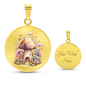 Almost Sold Out - Multi-Colored Floral Mushroom Cottage Necklace - Circle Luxury Necklace