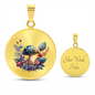 Almost Sold Out - Green Mushroom Garden Necklace - Circle Luxury Necklace
