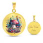 Almost Sold Out - Botanical Mushroom Garden Necklace - Circle Luxury Necklace