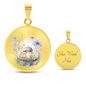 Almost Sold Out - Purple & Blue Mushroom Bubble Garden Necklace - Circle Luxury Necklace