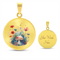 Almost Sold Out - Multi- Colored Florals Mushroom Garden Necklace - Circle Luxury Necklace