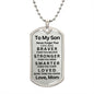 Almost Sold Out - TO MY SON - DOG TAG NECKLACE
