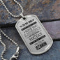 Almost Sold Out - TO MY SON - DOG TAG NECKLACE