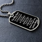Almost Sold Out - TO MY SON - DOG TAG NECKLACE