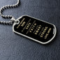 Almost Sold Out - TO MY SON - DOG TAG NECKLACE