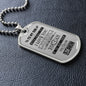 Almost Sold Out - TO MY SON - DOG TAG NECKLACE