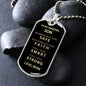 Almost Sold Out - TO MY SON - DOG TAG NECKLACE