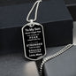 Almost Sold Out - TO MY SON - DOG TAG NECKLACE