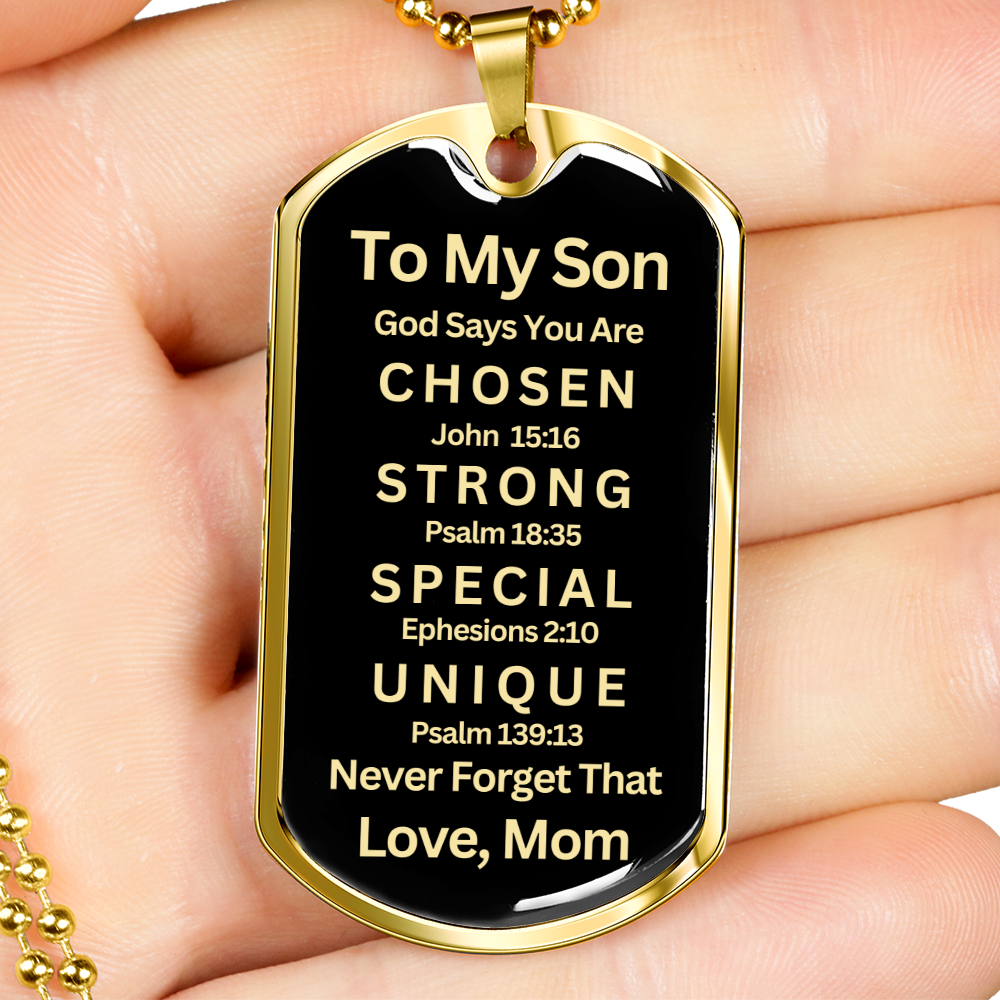 To My Son - Dog Tag from Mom