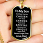 Almost Sold Out - TO MY SON - DOG TAG NECKLACE