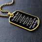 Almost Sold Out - TO MY SON - DOG TAG NECKLACE