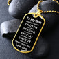 Almost Sold Out - TO MY SON - DOG TAG NECKLACE
