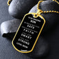 Almost Sold Out - TO MY SON - DOG TAG NECKLACE