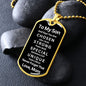 Almost Sold Out - TO MY SON - DOG TAG NECKLACE