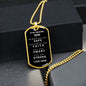 Almost Sold Out - TO MY SON - DOG TAG NECKLACE