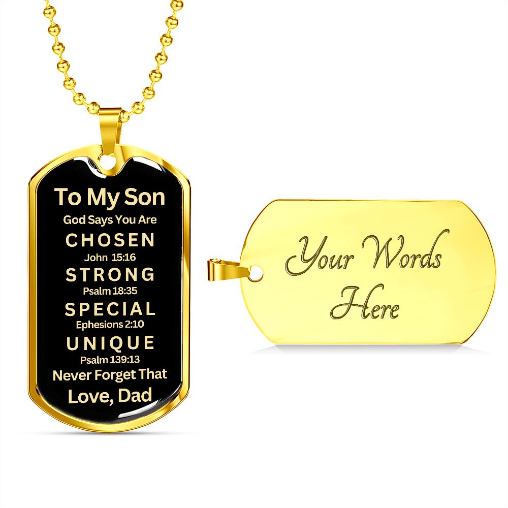 To My Son - Dog Tag from Dad