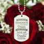 Almost Sold Out - TO MY SOULMATE - ENGRAVED DOG TAG NECKLACE