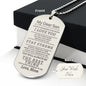 Almost Sold Out - MY DEAR SON - ENGRAVED DOG TAG NECKLACE