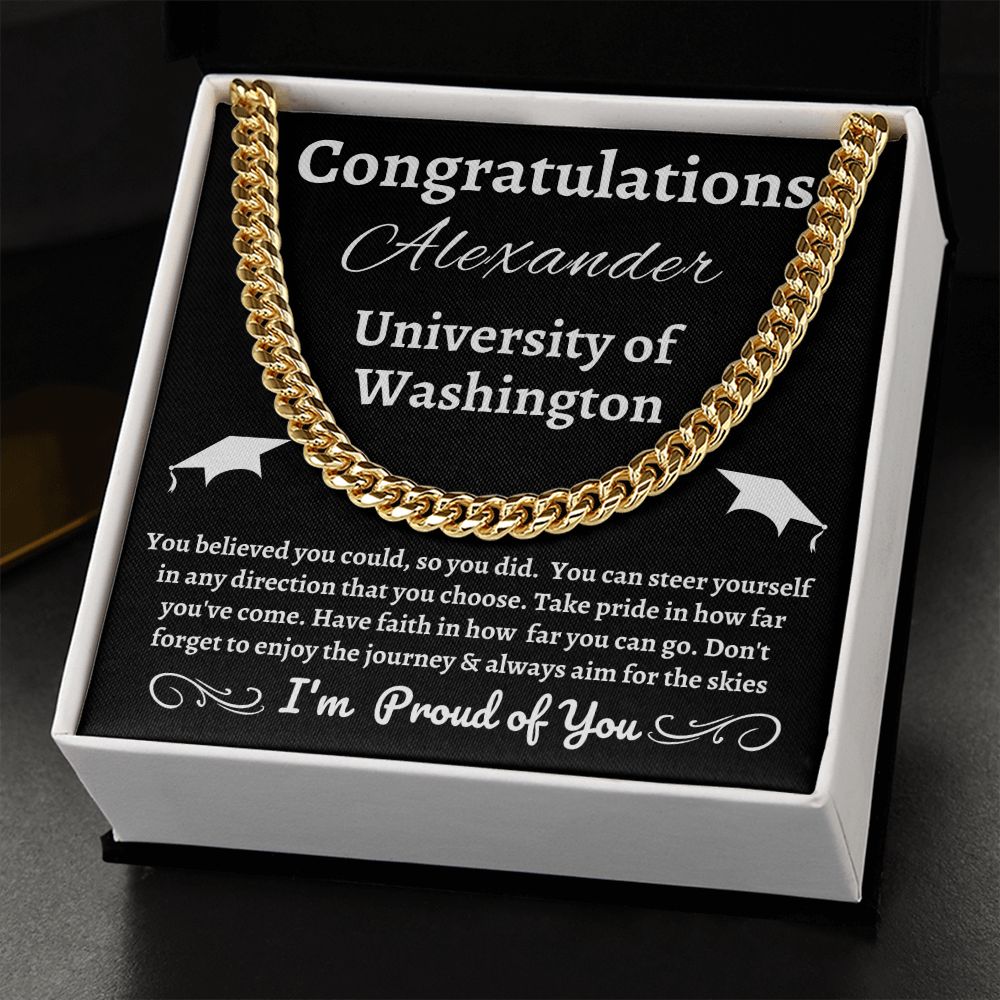 Almost Sold Out - Graduation Necklace - Cuban Link Chain Necklace