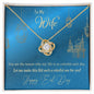 Almost Sold Out - TO MY WIFE ON EID - LOVE KNOT NECKLACE
