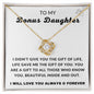 TO MY BONUS DAUGHTER - LOVE KNOT NECKLACE