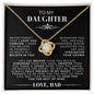 Almost Sold Out - TO MY DAUGHTER - LOVE KNOT NECKLACE
