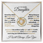 TO MY LOVELY DAUGHTER - LOVE KNOT NECKLACE