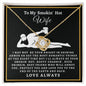 Almost Sold Out - TO MY SMOKIN' HOT WIFE - LOVE KNOT NECKLACE