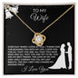 TO MY WIFE - LOVE KNOT NECKLACE