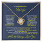Almost Sold Out - TO MY SMOKING HOT WIFE - LOVE KNOT NECKLACE